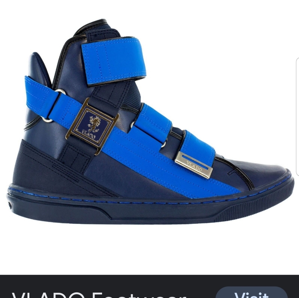 VLADO Footwear Men's Aristocrat 2 Blue Navy Leather Sneaker Sz-10.5 nwot box